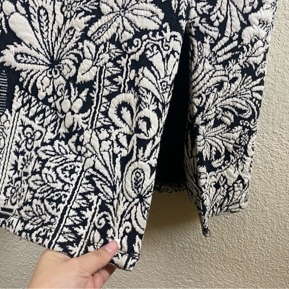 Anthropologie Women's Size Large Jacquard Cut-Out Midi Dress - Picture 5 of 11